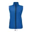 Női RACE cipzáras softshell mellény, SOL'S SO02888, Royal Blue-S