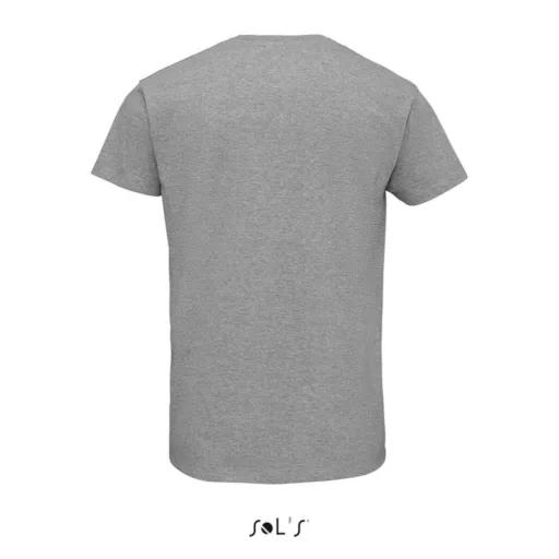 Férfi MPERIAL V-nyakú rövid ujjú póló, SOL'S SO02940, Grey Melange-3XL