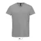 Férfi MPERIAL V-nyakú rövid ujjú póló, SOL'S SO02940, Grey Melange-XL