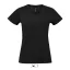 Női MPERIAL V-nyakú rövid ujjú póló, SOL'S SO02941, Deep Black-M