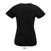 Női MPERIAL V-nyakú rövid ujjú póló, SOL'S SO02941, Deep Black-S