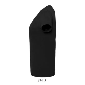   Női MPERIAL V-nyakú rövid ujjú póló, SOL'S SO02941, Deep Black-S