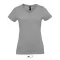 Női MPERIAL V-nyakú rövid ujjú póló, SOL'S SO02941, Grey Melange-2XL
