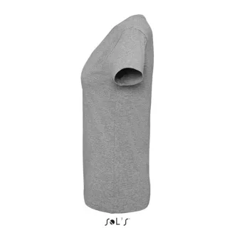   Női MPERIAL V-nyakú rövid ujjú póló, SOL'S SO02941, Grey Melange-S