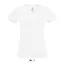 Női MPERIAL V-nyakú rövid ujjú póló, SOL'S SO02941, White-L