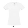 Női MPERIAL V-nyakú rövid ujjú póló, SOL'S SO02941, White-S