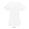 Női MPERIAL V-nyakú rövid ujjú póló, SOL'S SO02941, White-S