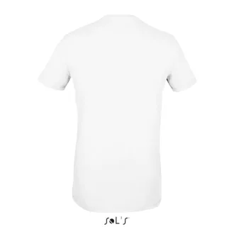   Férfi MILLENIUM sztreccs póló, kereknyakú rövid ujjú, SOL'S SO02945, White-S