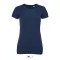 Női MILLENIUM kereknyakú rövid ujjú sztreccs póló, SOL'S SO02946, French Navy-2XL
