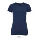 Női MILLENIUM kereknyakú rövid ujjú sztreccs póló, SOL'S SO02946, French Navy-2XL