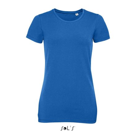 Női MILLENIUM kereknyakú rövid ujjú sztreccs póló, SOL'S SO02946, Royal Blue-2XL