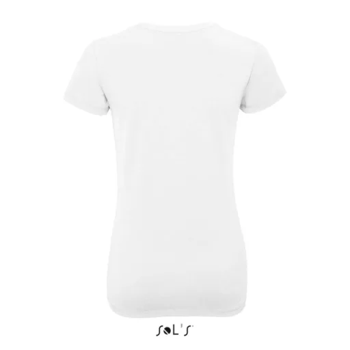 Női MILLENIUM kereknyakú rövid ujjú sztreccs póló, SOL'S SO02946, White-2XL