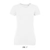 Női MILLENIUM kereknyakú rövid ujjú sztreccs póló, SOL'S SO02946, White-S