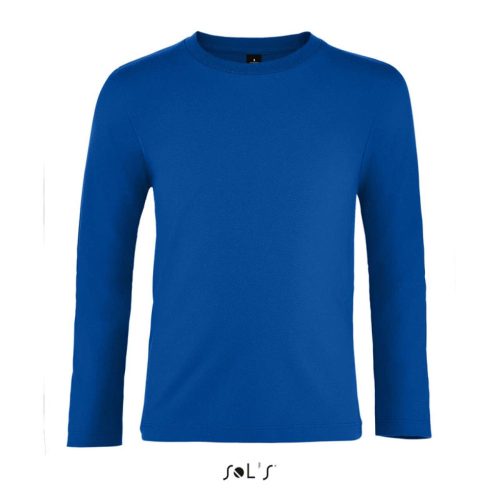 Gyerek IMPERIAL hosszú ujjú környakas póló, SOL'S SO02947, Royal Blue-4A
