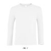 Gyerek IMPERIAL hosszú ujjú környakas póló, SOL'S SO02947, White-4A