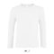Gyerek IMPERIAL hosszú ujjú környakas póló, SOL'S SO02947, White-4A