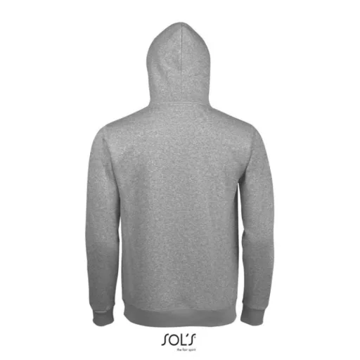 Uniszex kapucnis pulóver, SOL'S SO02991, Grey Melange-M