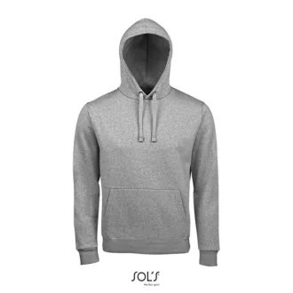   Uniszex kapucnis pulóver, SOL'S SO02991, Grey Melange-S