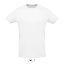 Uniszex rövid ujjú sport póló, SOL'S SO02995, White-L