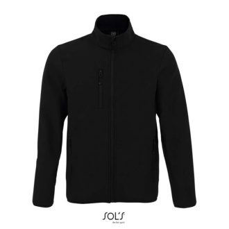   Férfi RADIAN 3 rétegű cipzáras softshell mellény, SOL'S SO03090, Black-S