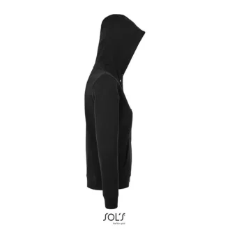  Női cipzáros kapucnis pulóver, SOL'S SO03106, Black-S