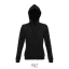 Női cipzáros kapucnis pulóver, SOL'S SO03106, Black-XL