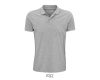 Férfi PLANET organikus rövid ujjú galléros póló, SOL'S SO03566, Grey Melange-4XL