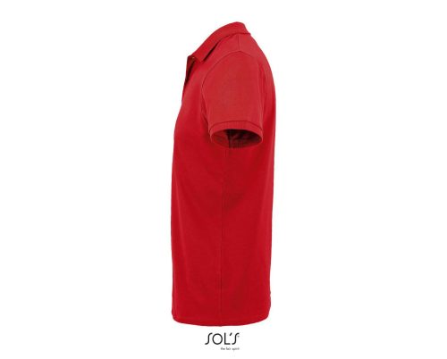 Férfi PLANET organikus rövid ujjú galléros póló, SOL'S SO03566, Red-2XL