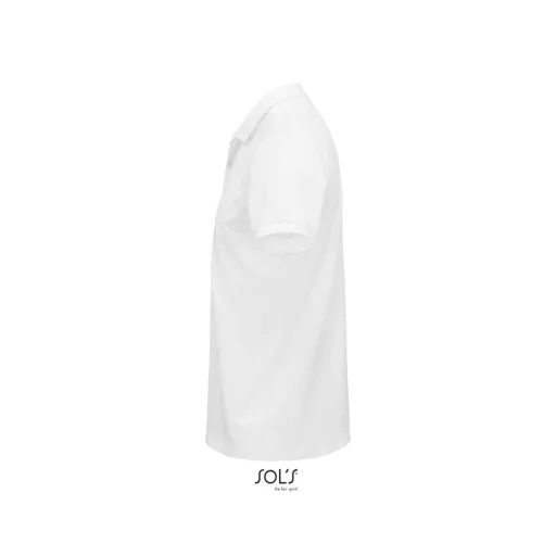 Férfi PLANET organikus rövid ujjú galléros póló, SOL'S SO03566, White-2XL