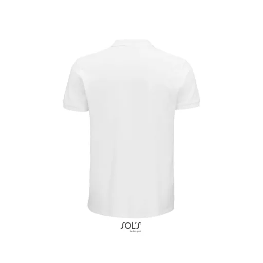 Férfi PLANET organikus rövid ujjú galléros póló, SOL'S SO03566, White-4XL