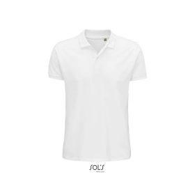   Férfi PLANET organikus rövid ujjú galléros póló, SOL'S SO03566, White-S