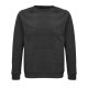 Uniszex  organikus környakas pulóver, SOL'S SO03567, Charcoal Melange-XS