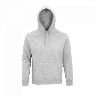   Uniszex  organikus kapucnis pulóver, SOL'S SO03568, Grey Melange-L