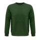 Uniszex  organikus környakas pulóver frottír béléssel, SOL'S SO03574, Bottle Green-XL
