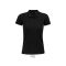 Női PLANET organikus rövid ujjú galléros póló, SOL'S SO03575, Black-M