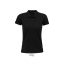 Női PLANET organikus rövid ujjú galléros póló, SOL'S SO03575, Black-XL