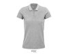 Női PLANET organikus rövid ujjú galléros póló, SOL'S SO03575, Grey Melange-S