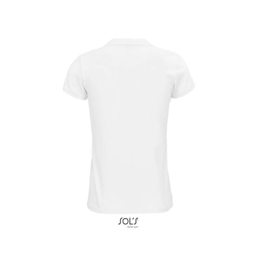 Női PLANET organikus rövid ujjú galléros póló, SOL'S SO03575, White-L