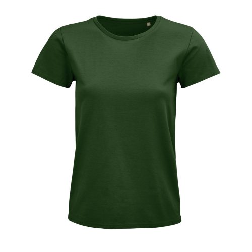 Női PIONEER rövid ujjú póló organikus pamutból, SOL'S SO03579, Bottle Green-2XL
