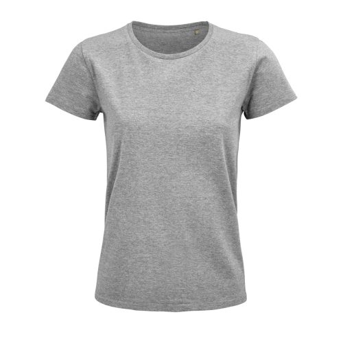 Női PIONEER rövid ujjú póló organikus pamutból, SOL'S SO03579, Grey Melange-2XL