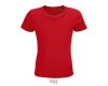 Gyerek CRUSADER környakas rövid ujjú pamut póló, SOL'S SO03580, Red-8A