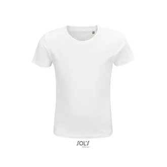   Gyerek CRUSADER környakas rövid ujjú pamut póló, SOL'S SO03580, White-2A