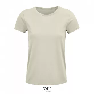  Női CRUSADER  organikus pamutból készült rövid ujjú póló , SOL'S SO03581, Natural-XL