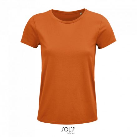Női CRUSADER  organikus pamutból készült rövid ujjú póló , SOL'S SO03581, Orange-M