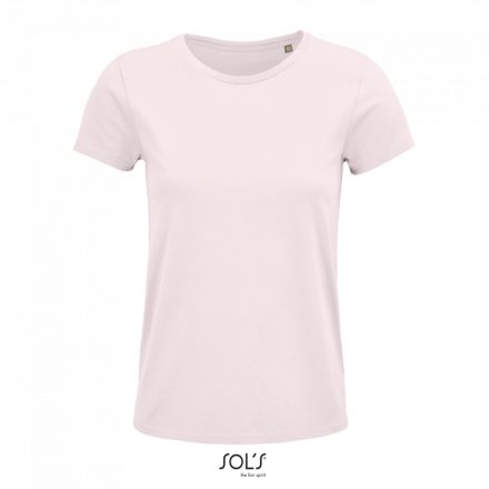 Női CRUSADER  organikus pamutból készült rövid ujjú póló , SOL'S SO03581, Pale Pink-S