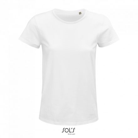 Női CRUSADER  organikus pamutból készült rövid ujjú póló , SOL'S SO03581, White-2XL