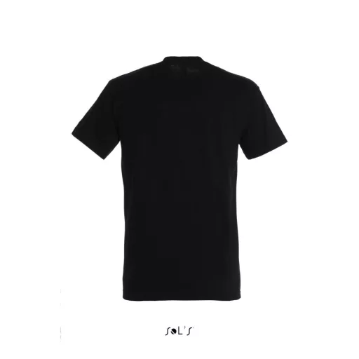 Férfi CRUSADER környakas rövid ujjú póló organikus pamutból, SOL'S SO03582, Deep Black-3XL