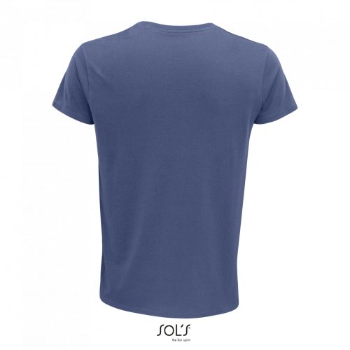 Férfi CRUSADER környakas rövid ujjú póló organikus pamutból, SOL'S SO03582, Denim-S