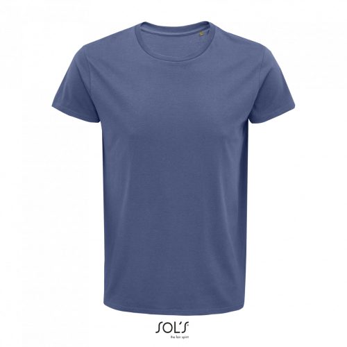 Férfi CRUSADER környakas rövid ujjú póló organikus pamutból, SOL'S SO03582, Denim-XL