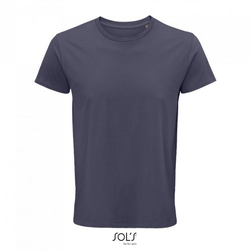 Férfi CRUSADER környakas rövid ujjú póló organikus pamutból, SOL'S SO03582, Mouse Grey-XL